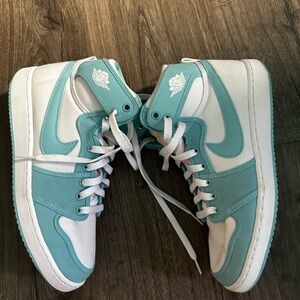 Jordan Athletic Shoes in Teal and White